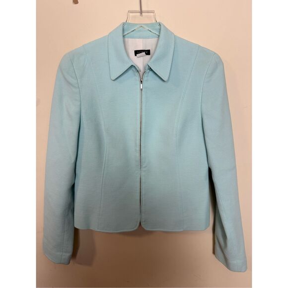 J Crew Full Zip Blazer Jacket Blue Size 6 - Picture 1 of 4
